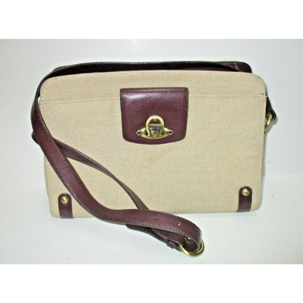 *Vintage Etienne Aigner 2-Way Pebbled Leather Crossbody Satchel Purse